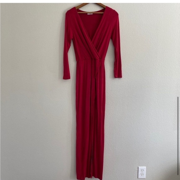 Maxi Red Wrap Dress - Picture 4 of 4